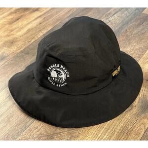 Pebble Beach Golf Gore-Tex Paclite Black Bucket Hat Cap adjustable One Size